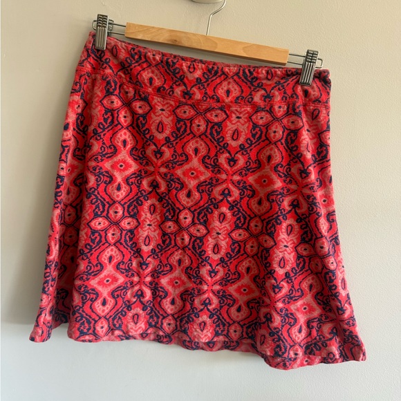 fresh produce Dresses & Skirts - Fresh Produce Coral & Navy Printed Cotton Skirt – Size Small